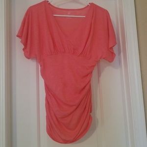 New York and Company XS CUTE Pink Short Sleeve Top